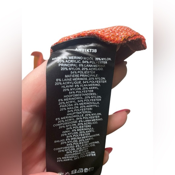 Andrea Iyamah Caro Print Ally Knit Crop Top XS NWT Merino Wool Blend - Picture 6 of 6